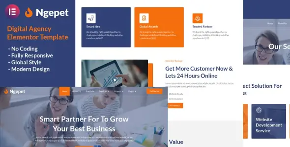 Ngepet – Creative Agency Company Elementor Template Kit